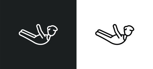 locust line icon in white and black colors. locust flat vector icon from locust collection for web, mobile apps and ui.