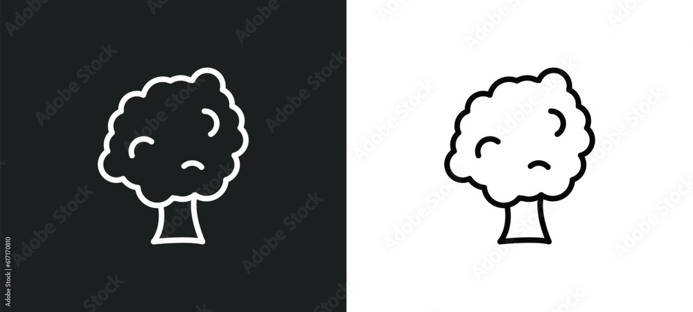 Poster sycamore tree line icon in white and black colors. sycamore tree flat vector icon from sycamore tree