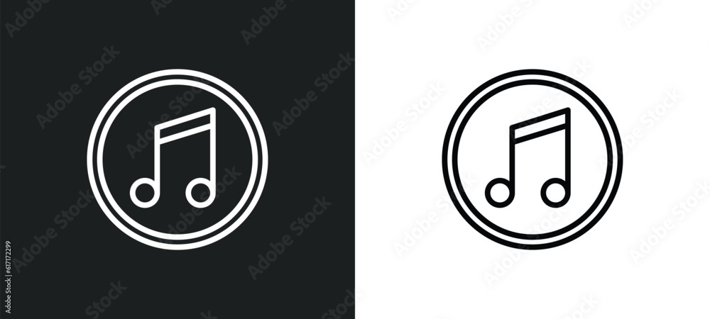 Poster line icon in white and black colors. flat vector icon from collection for web, mobile apps and