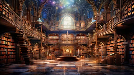 generative ai illustration of a mystic fantasy library © Claudia Nass