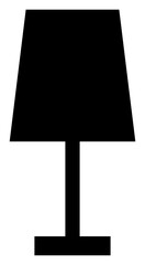 Table lamp icon silhouette.