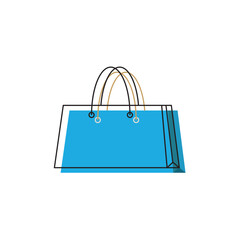 Isolated colored shopping bag icon Vector