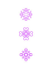 set of flowers vector eps
