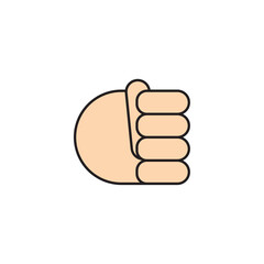 Isolated colored hand gesture icon Vector