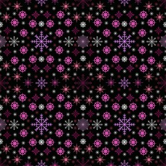 Winter abstract watercolor snowflakes seamless Christmas polka dots pattern for new year gift box and wrapping