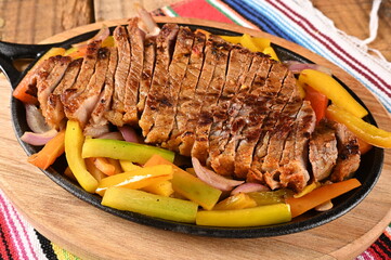 roasted meat with vegetables, barbecue with herb sauces, grilled steak..