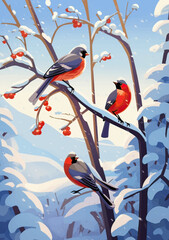 birds in winter