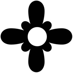 Set of Trendy Flowers Glyph Icons 

