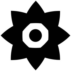 Set of Trendy Flowers Glyph Icons 

