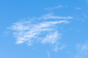 Naklejka na ściany i meble Blue sky with white soft high cloud