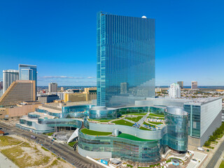 Ocean Casino Resort aerial view at Boardwalk in Atlantic City, New Jersey NJ, USA.  © Wangkun Jia