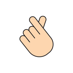 Isolated colored hand gesture icon Vector