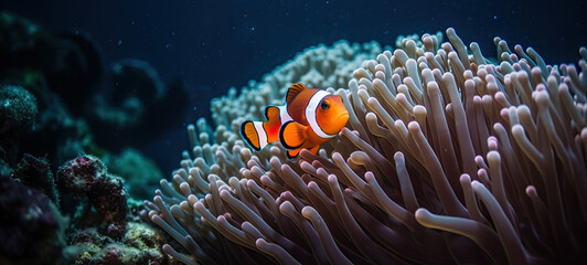 Fototapeta na wymiar Illustration of coral reef - AI generated image.