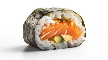 Japanese sushi and rolls. Generative AI