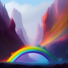 Rainbow creative horizontal banner