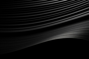 An abstract horizontal pattern showcases a captivating line texture in bold black, adding depth and visual interest to any design. Generative AI.