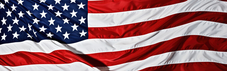  American flag banner, 4th july independence day, Memorial Day, Labour Day concept with copy space, generative ai