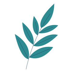 Isolated colored natural leaf icon Vector