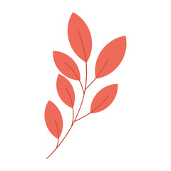 Isolated colored natural leaf icon Vector