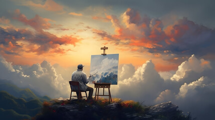 painter who paints the world into existence every morning at dawn