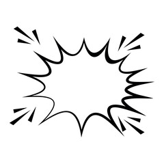 Isolated empty comic speech bubble Vector