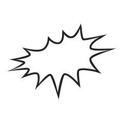 Isolated empty comic speech bubble Vector