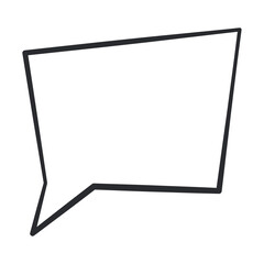 Isolated empty comic speech bubble Vector