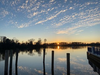 sunset on the lake