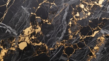Gold and black marble luxury canvas texture background