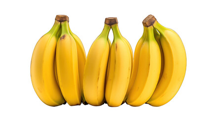 Bananas isolated on  white background png cutout. Generative AI