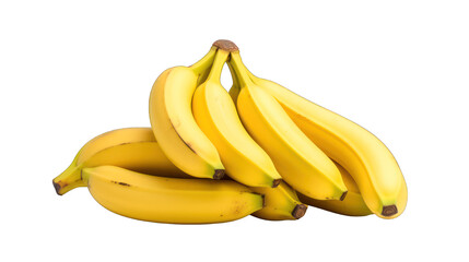 Bananas isolated on  white background png cutout. Generative AI