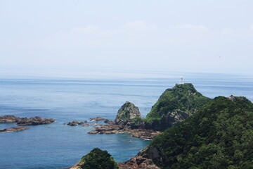 Fototapeta na wymiar 灯台のある佐多岬の夏
