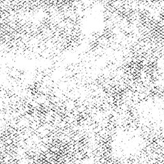 Seamless pattern, repeat grunge texture with fine mesh. Abstract design, monochrome distressed texture with check, scratches, noise. Black drawing on a white background. Vector illustration.