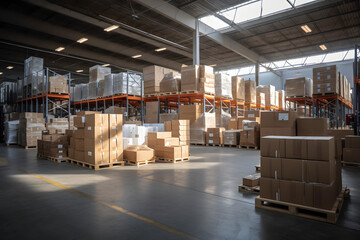 warehouse and storage building in industrial area inside 