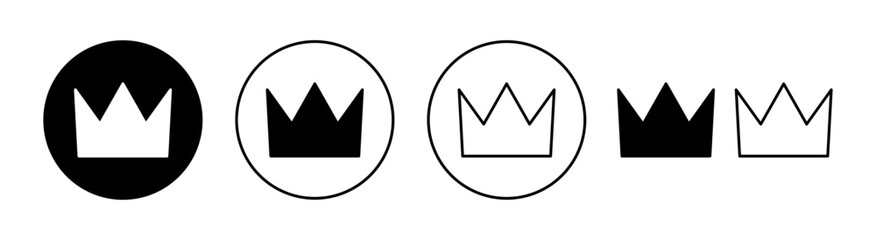 Crown icon set for web and mobile app. crown sign and symbol