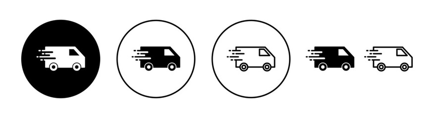 Delivery truck icon set for web and mobile app. Delivery truck sign and symbol. Shipping fast delivery icon