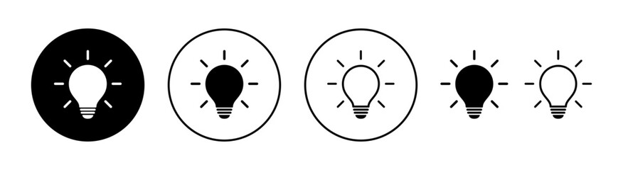 Lamp icon set  for web and mobile app. Light bulb sign and symbol. idea symbol.