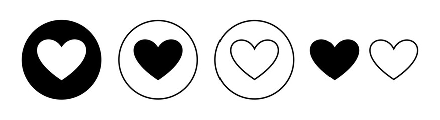 Love icon set for web and mobile app. Heart sign and symbol. Like icon vector.