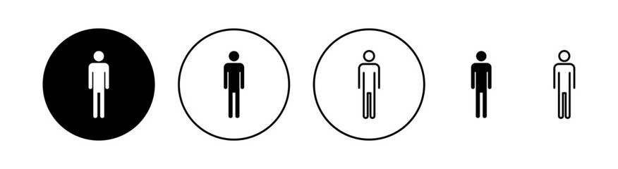 Man icon set  for web and mobile app. male sign and symbol. human symbol