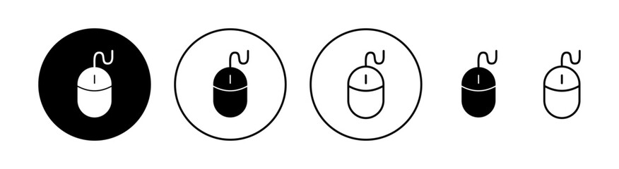 Mouse icon set for web and mobile app. click sign and symbol. pointer icon vector.