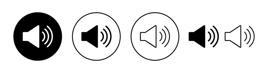 Speaker icon set for web and mobile app. volume sign and symbol. loudspeaker icon. sound symbol