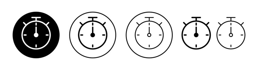 stopwatch icon set for web and mobile app. Timer sign and symbol. Countdown icon. Period of time