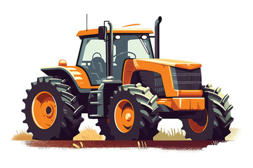 Obraz premium tractor isolated on white