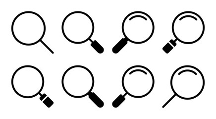 Search icon set illustration. search magnifying glass sign and symbol