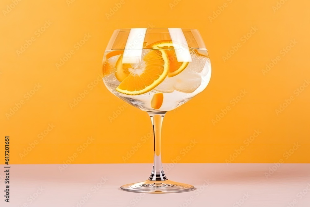 Poster summer drink backdrop with copy space generative ai