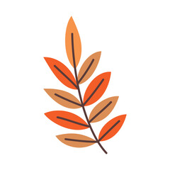 Isolated colored natural leaf icon Vector