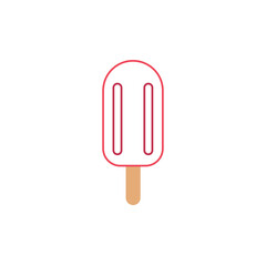 Isolated colored popsicle outline icon Vector