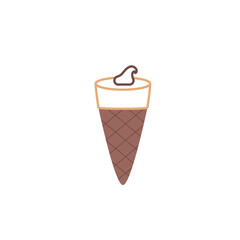Isolated colored ice cream outline icon Vector