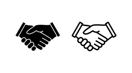 Hand shake icon vector. business handshake. contract agreement. partnership