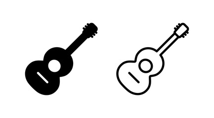 Guitar icon vector. musical instrument sign